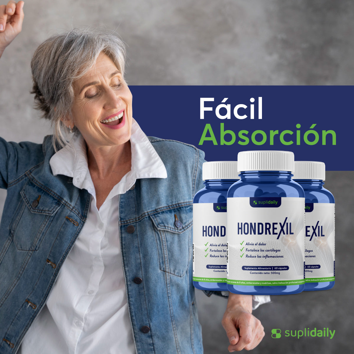 Hondrexil: 60 capsulas
