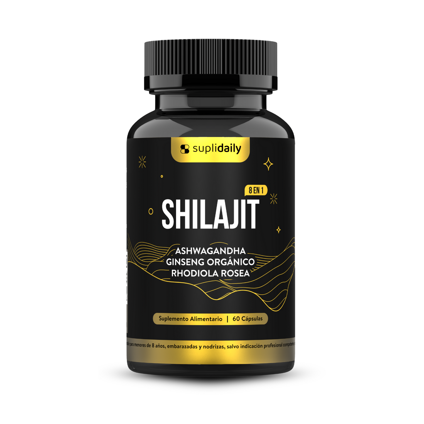 Shilajit 8 en 1: 60 capsulas