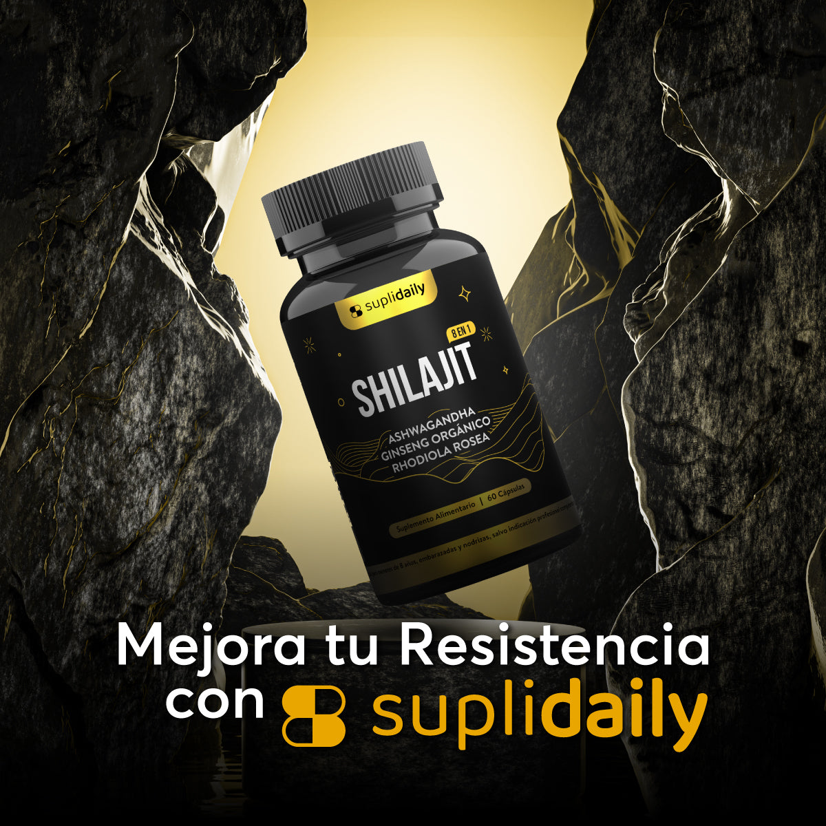 Shilajit 8 en 1: 60 capsulas