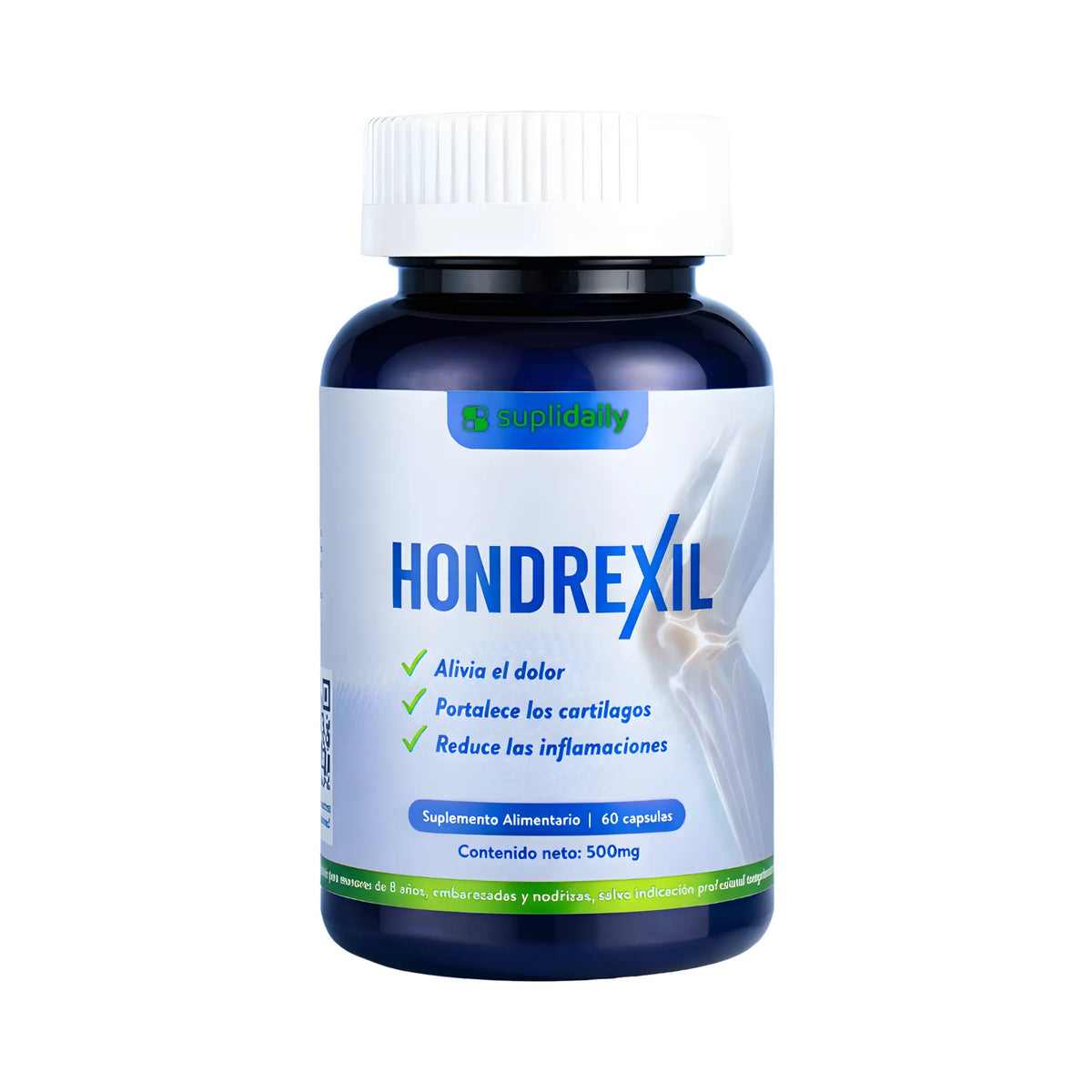 Hondrexil suplemento para articulaciones Suplidaily - 60 cápsulas 500mg