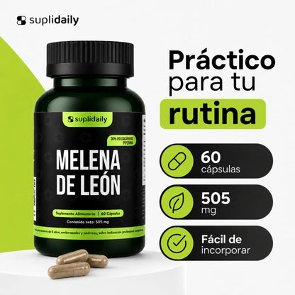 Melena de León 60 Cápsulas con Piperina