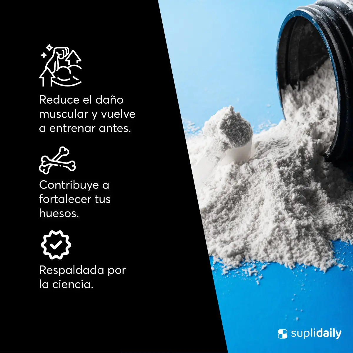Creatina monohidratada en polvo - mejora recuperación muscular y fortalece huesos