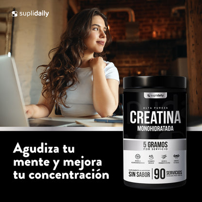 Creatina Monohidratada (90 Serv): Entrena Más Fuerte y Más Tiempo