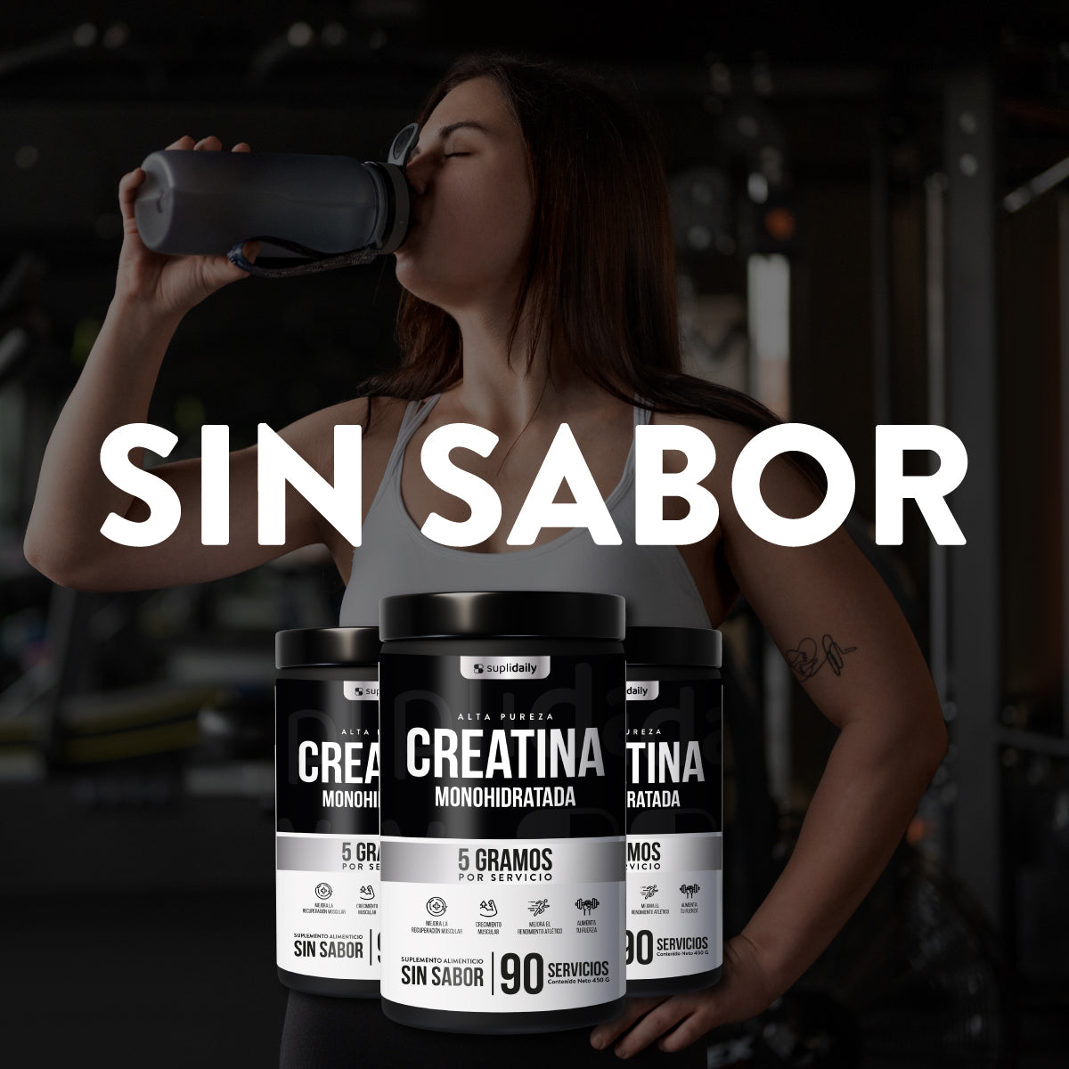 Creatina Monohidratada (90 Serv): Entrena Más Fuerte y Más Tiempo