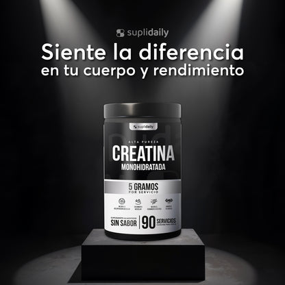 Creatina Monohidratada (90 Serv): Entrena Más Fuerte y Más Tiempo
