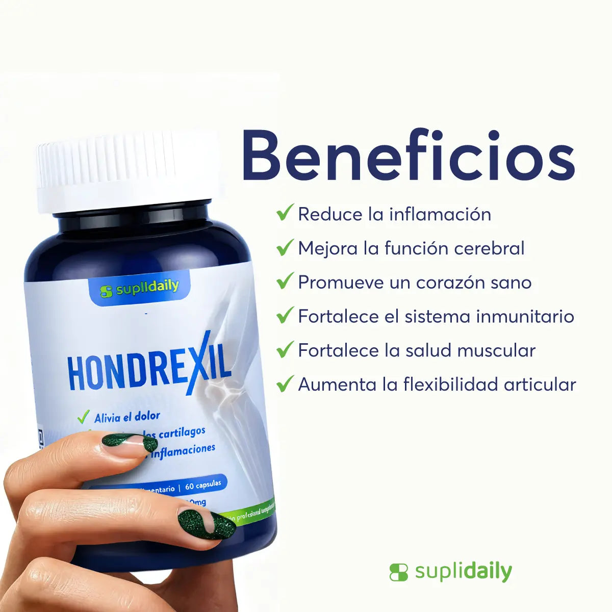 Beneficios de Hondrexil - reduce inflamación y aumenta flexibilidad articular