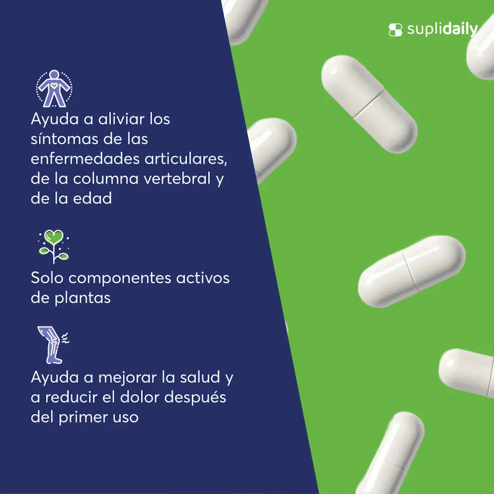 Hondrexil con componentes naturales de plantas - alivia dolor articular y de columna vertebral
