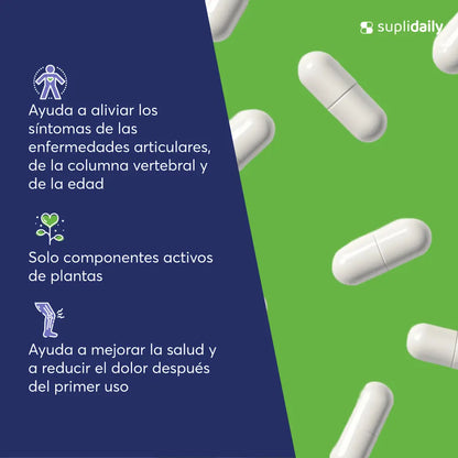 Hondrexil con componentes naturales de plantas - alivia dolor articular y de columna vertebral