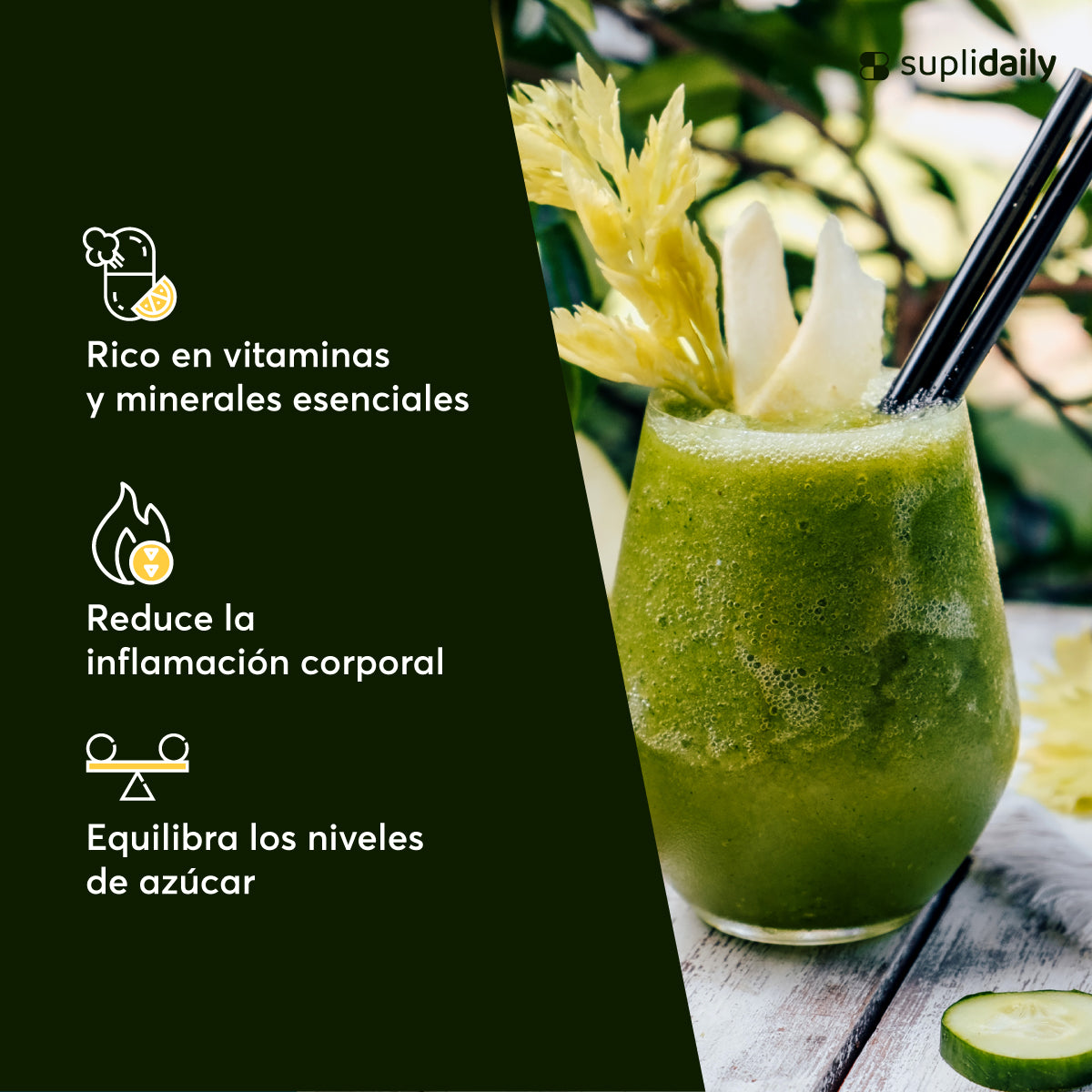 Jugo Verde + 14 Probióticos Sabor Piña 300g