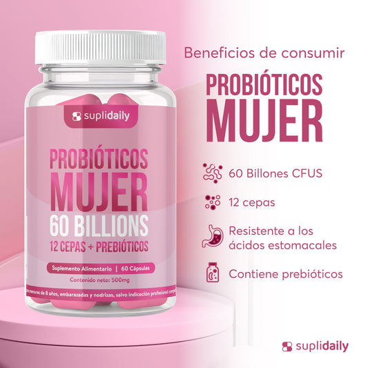 Probióticos Mujer 60 Billones + Probióticos
