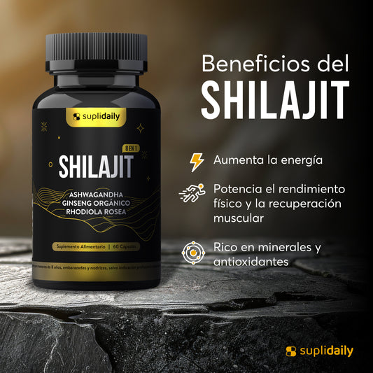 Shilajit 8 en 1: 60 capsulas