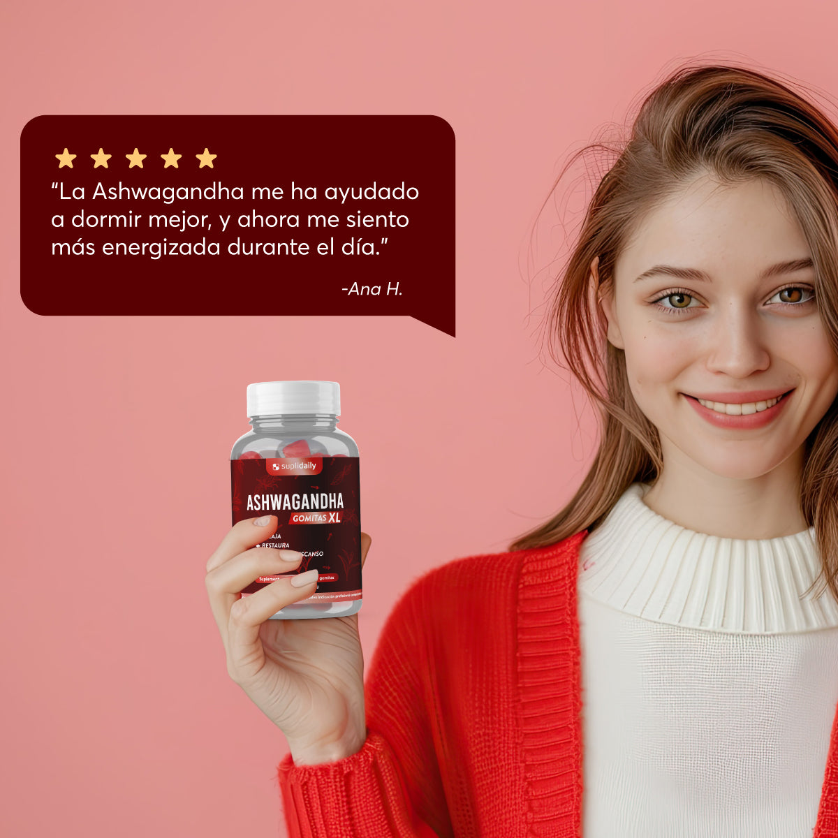 Ashwagandha Gomitas + Vitamina D: Relaja y Calma tu Mente