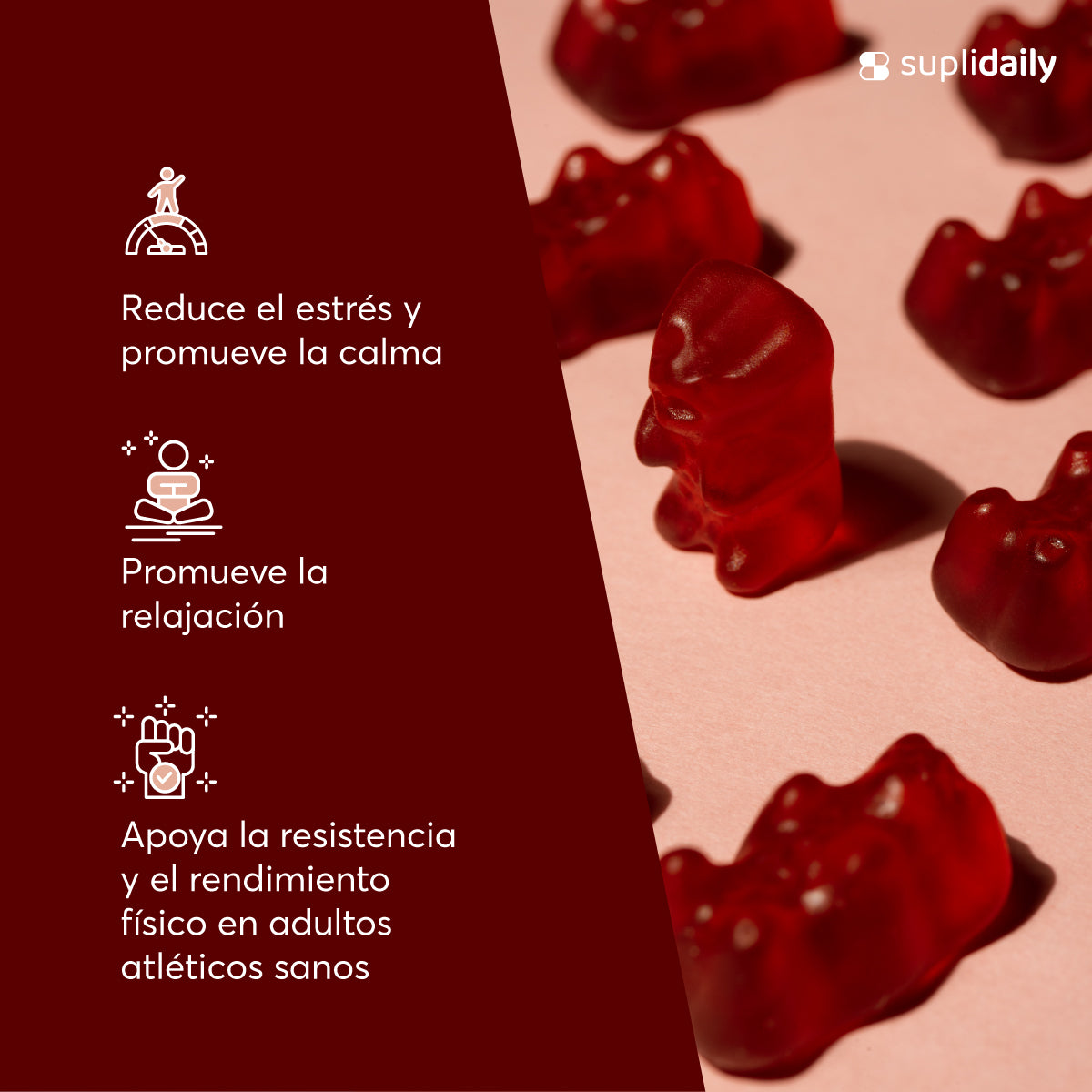 Ashwagandha Gomitas + Vitamina D: Relaja y Calma tu Mente