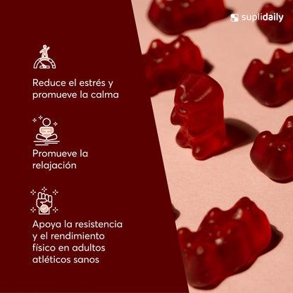 Ashwagandha Gomitas + Vitamina D: Relaja y Calma tu Mente